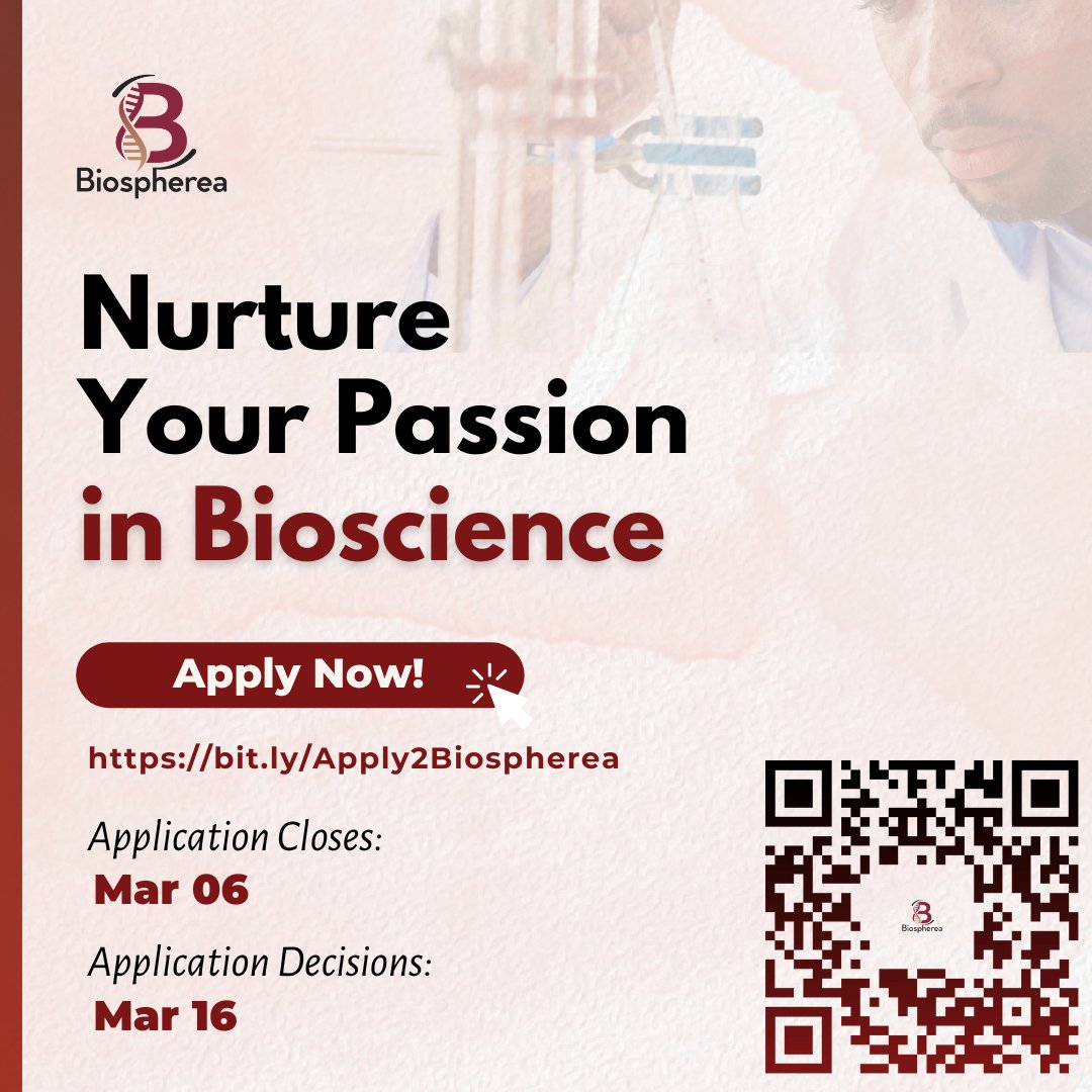BiosphereAfrica's tweet photo. The door is now open for you to be a member of our community .

Join us to have a first-hand learning experience in various fields of #Bioscience.

To apply, visit: https://t.co/MkP1kyAT3F

Best of luck. 🤞

#JoinBiospherea #BioscienceCommunity #YoungScientists #AfricanScientists https://t.co/BegydzfJpe