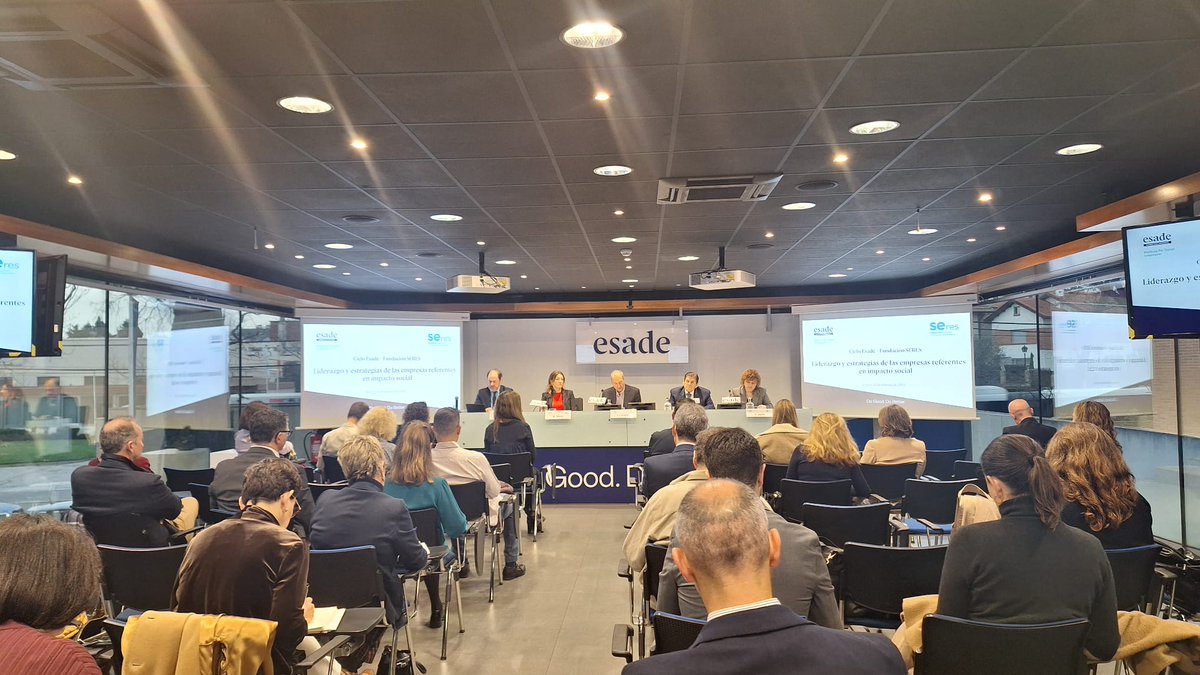 Fundacion_SERES's tweet photo. ¡Empieza el #CicloSERESEsade sobre estrategia y #liderazgo de empresas referentes en #ImpactoSocial!
Charlamos con los máximos responsables de Canal de Isabel II, @Registrador_es y @Kernpharma. https://t.co/IaqumbV7Az