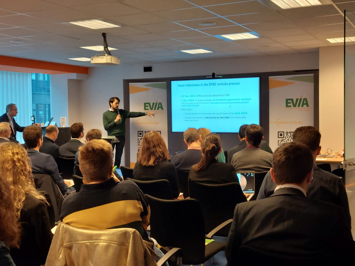 The <a href="/VentilatingEU/">EVIA</a> #IndoorAirQuality  conference has started!

Glad to see the importance of ventilation being reflected in new 🇪🇺 building requirements!