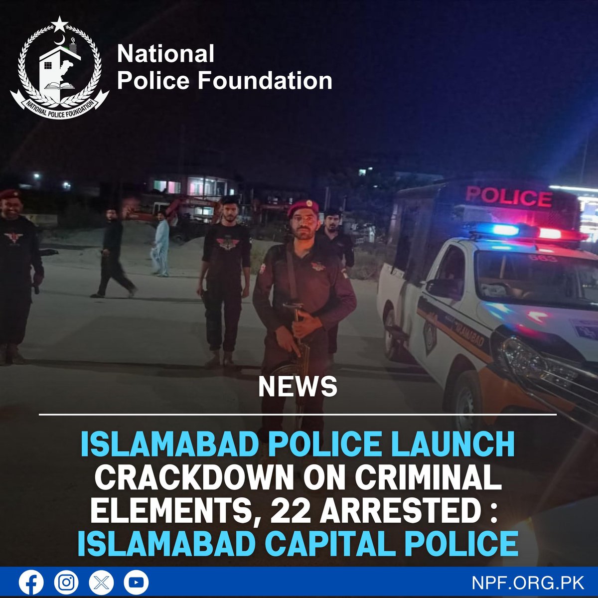 npforgpk's tweet photo. Islamabad Police  Takes Action: Cracking Down on Criminals to Keep Islamabad Safe and Secure.
.
.
.
.
.
.
.
.
.
.
.
.
.#ISBPolice #CrimeCrackdown #SafeIslamabad #SecurityFirst #LawEnforcement #CrimePrevention https://t.co/hxBdY3WdPw