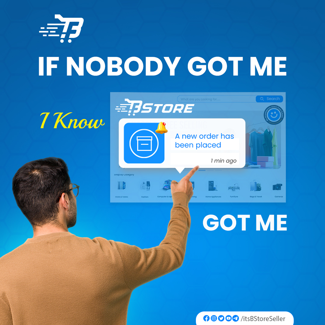 When nobody else understands, B-Store's got your back! 🛒 Another order, another win.

Seller Portal: seller.bstore.net/home 

#BStore #GotMe #OrderPlaced #SupportLocal #SmallBusiness #Entrepreneurship #Ecommerce #ShopOnline #OnlineMarketplace