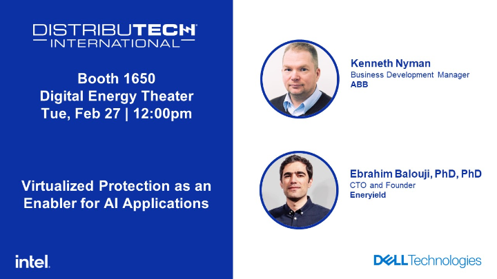 Don't miss out! Kenneth Nyman (<a href="/ABBNorthAmerica/">ABB North America</a>) and Ebrahim Balouji (Eneryield) will be at #DISTRIBUTECH24, ready to share insights in the <a href="/DellTech/">Dell Technologies</a> Digital Energy Theater on virtualized protection as an enabler for AI apps.
📍 Booth 1650
🗓️ Tue, Feb 27 | 12:00pm
#iwork4dell