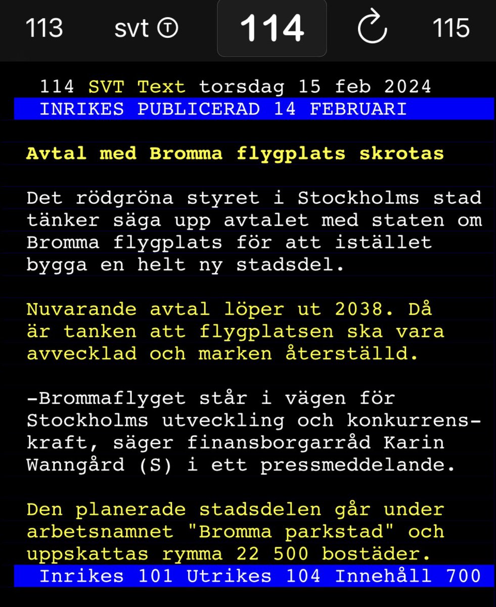 Denna fråga rör hela Sverige och borde inte avgöras av Stockholms stad. För alla som bor längre ifrån är Bromma en fungerande (!) och viktig flygplats och en förutsättning för både möten och privata aktiviteter  #svpol
