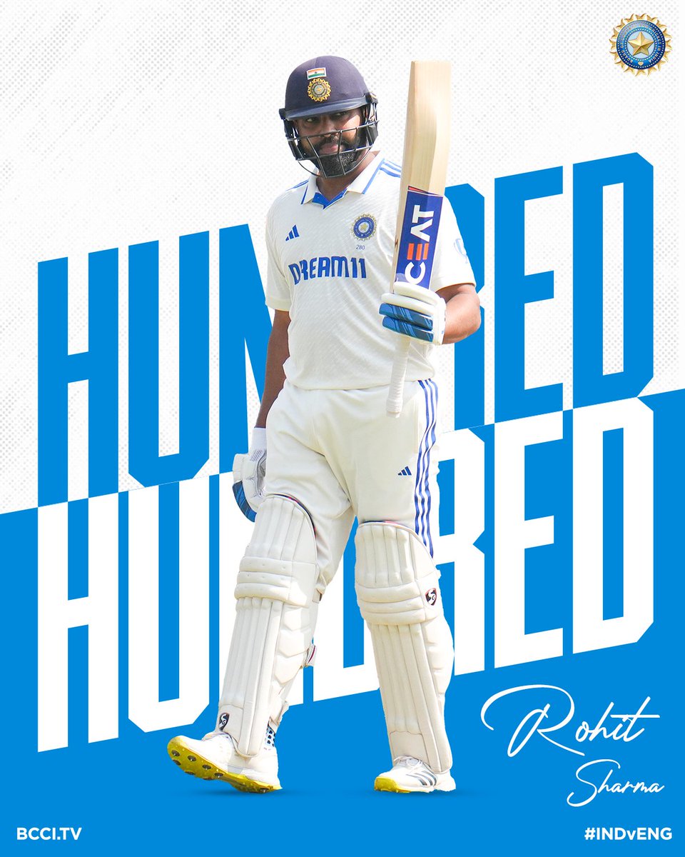 💯! 👍 👍

Captain leading from the front &amp; how! 🙌 🙌

Well played, Rohit Sharma 👏 👏

Follow the match ▶️ bit.ly/INDvENG-3rdTEST

#TeamIndia | #INDvENG | <a href="/IDFCFIRSTBank/">IDFC FIRST Bank</a>