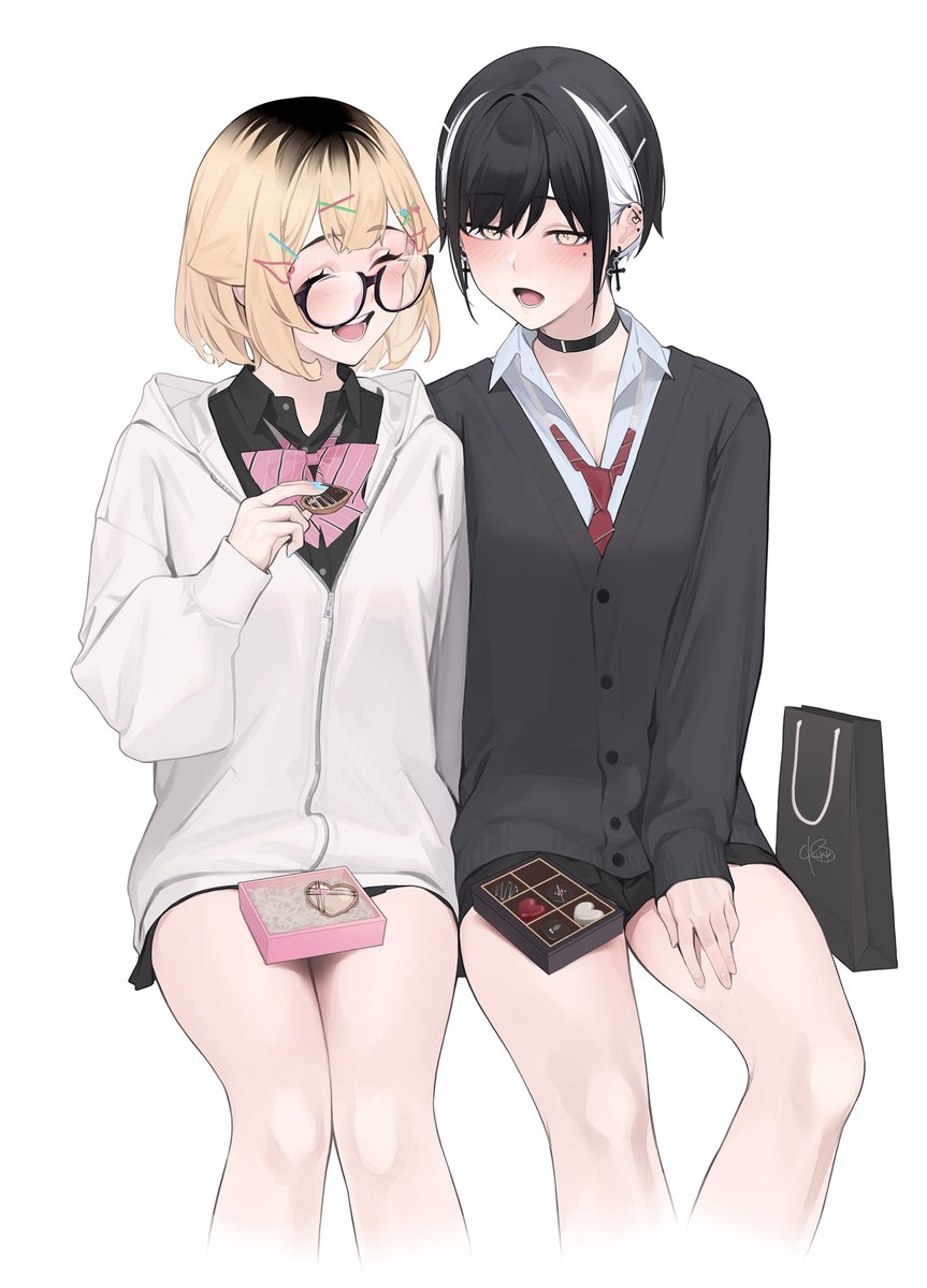 「「はいどうぞ～」 」|れっれれ＠FANBOXやってますのイラスト