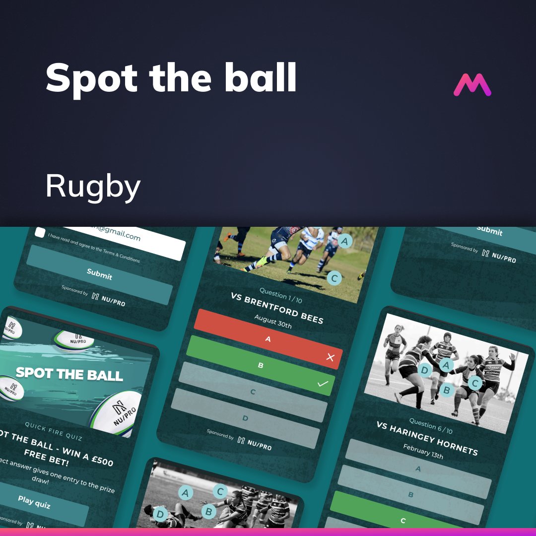 If you're hooked on this month's rugby tournament, try one of our ready-made Experiences: Spot the Ball: hubs.ly/Q02l099y0 Designed to integrate seamlessly into your existing digital products, our fan engagement Experiences drive fan loyalty, participation and data capture.