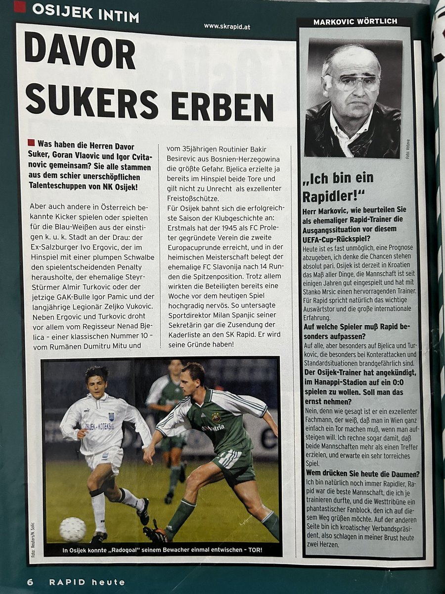 Vlatko Marković prije utakmice Osijek-Rapid 2000.g. #jarnigate #hnl