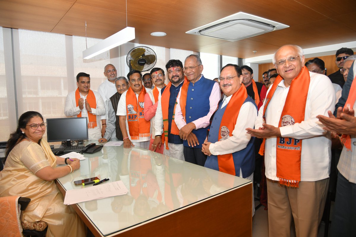 All four BJP candidates for Rajya Sabha election in Gujarat file nominations