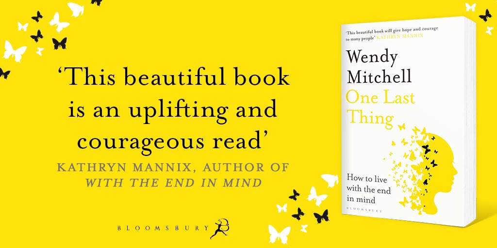 DrDr (😊)Wendy Mitchell (@wendypmitchell) on Twitter photo The first of my new banners created by Akua at <a href="/BloomsburyBooks/">Bloomsbury Books UK</a> for the release of my paperback version on 29th February of ‘One Last Thing - How to live with the end in mind’. You can pre order amazon.co.uk/One-Last-Thing…
Todays thanks goes to the lovely <a href="/drkathrynmannix/">Kathryn Mannix</a> The first of my new banners created by Akua at <a href="/BloomsburyBooks/">Bloomsbury Books UK</a> for the release of my paperback version on 29th February of ‘One Last Thing - How to live with the end in mind’. You can pre order amazon.co.uk/One-Last-Thing…
Todays thanks goes to the lovely <a href="/drkathrynmannix/">Kathryn Mannix</a>