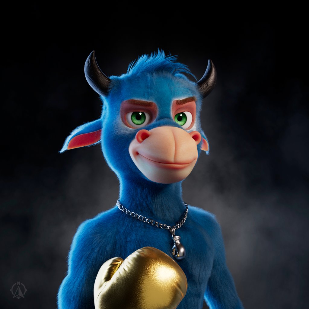 Welcome to your new stable 🥊
Teen Bull from <a href="/BullsApesProj/">Bulls and Apes Project</a>  picked up at a bargain just now. Golden glove champ!