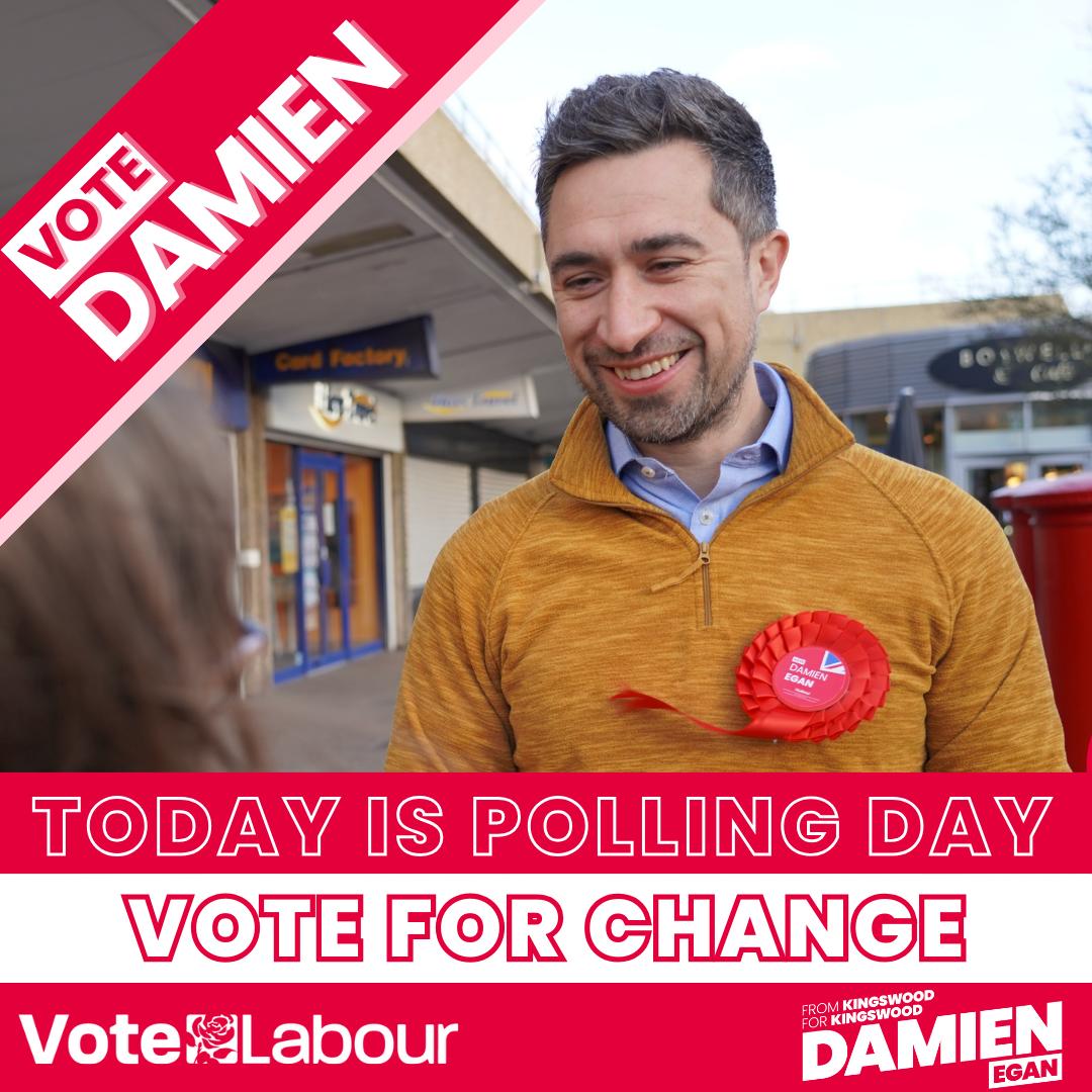 Polls are open in Kingswood.
Vote for change, Vote Damien Egan.