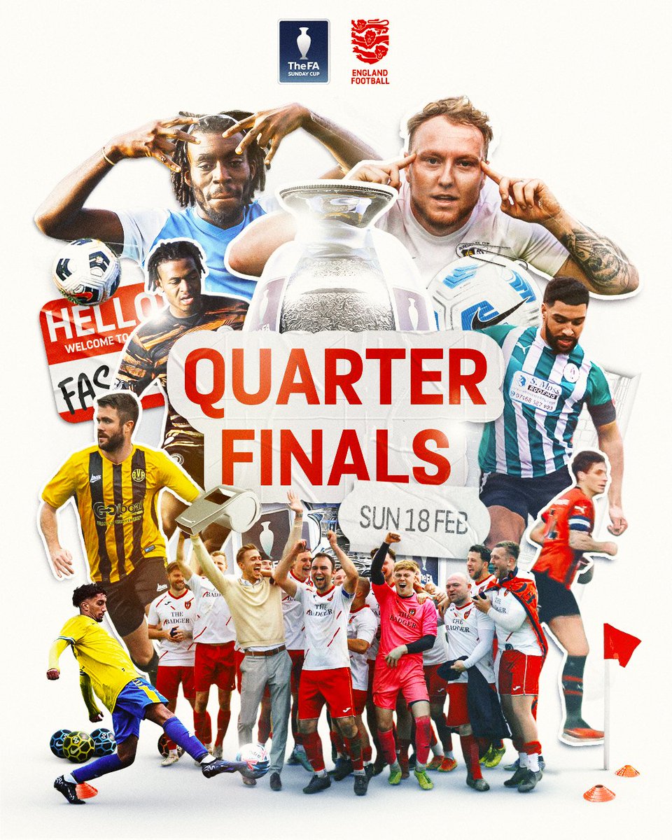 Sunday League at it's best. ​

It's the Quarter-finals of the #FASundayCup 🙌