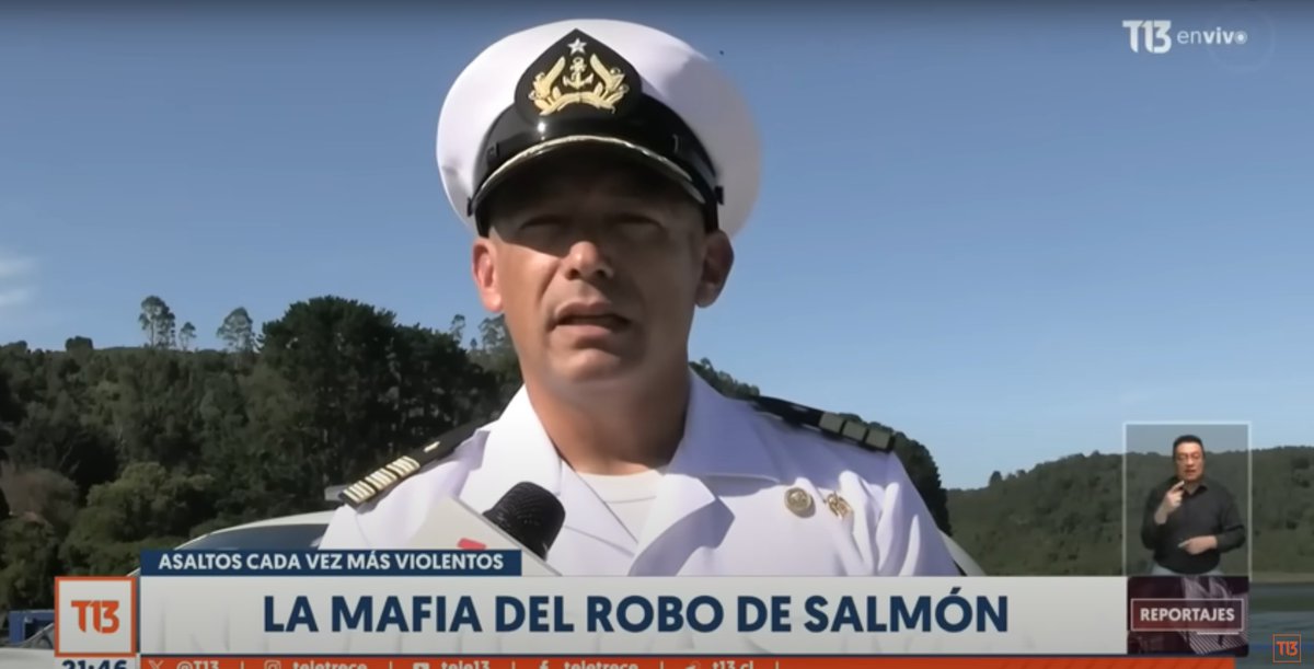 DGTM_Chile's tweet photo. 📺¿Lo viste en @T13?

La mafia del robo de salmón: Asaltos cada vez más violentos

Organizaciones criminales dedicadas al robo de salmones, no solo desde de las jaulas en el mar, sino que también interceptando camiones.

Ver ➡️https://t.co/v72Vft7M13

@Armada_Chile https://t.co/726cCwC3UK