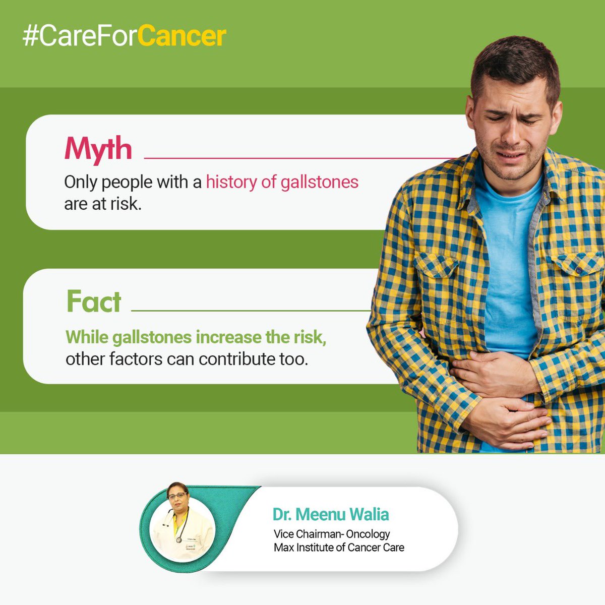 DrMeenuWalia1's tweet image. It's not just about gallstones. Share this post to educate about various risk factors for gall bladder cancer.

#CancerPrevention #GallBladderCancerCauses #RiskFactor #CareforCancer #DrMeenuWalia #cancerawareness #cancerspecialist #cancerfreeindia #cancerprevention
