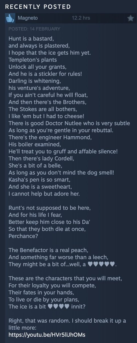 youtu.be/HVr5liJhOMs

Beautiful poem and video review from Filip Magnus!