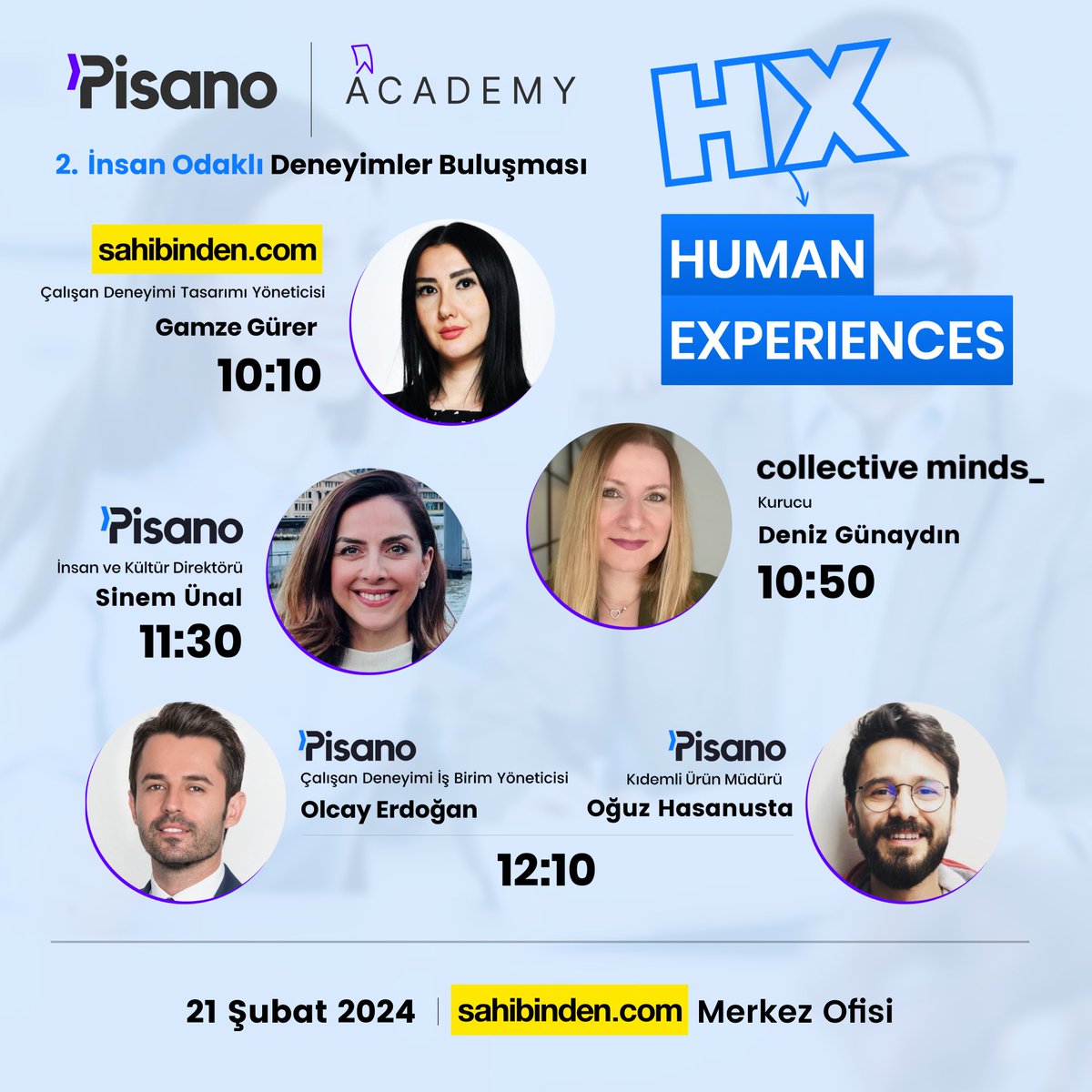 ⏰ Pisano Academy'nin 2. İK Dünyasında İnsan Odaklı Deneyimler buluşmasına yalnızca 6 gün kaldı! 🗣️ Etkinlik programına göz attınız mı? 📋 Programı detaylı incelemek ve kaydolmak için 🔗 hubs.la/Q02l92D00