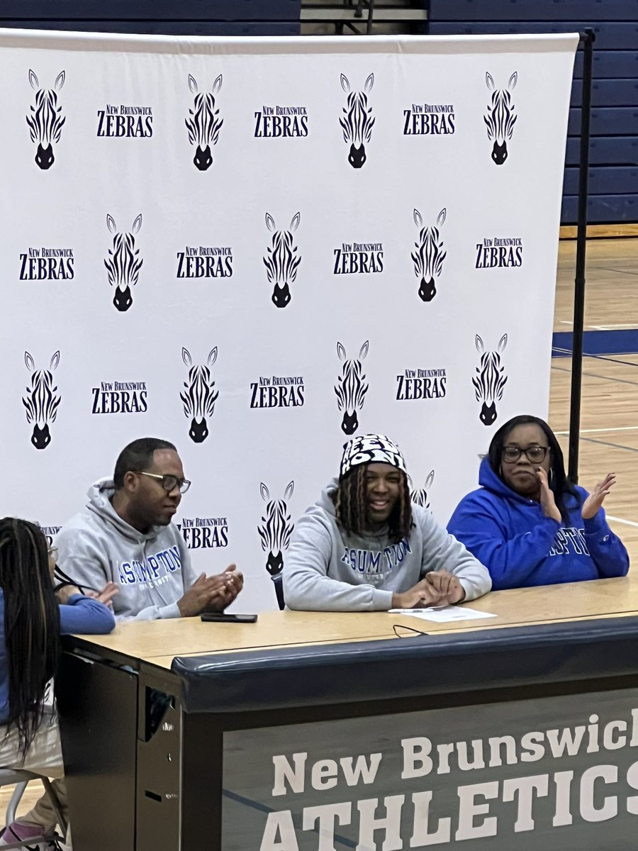 NBzebrafootball's tweet photo. Congratulations Omari on signing with assumption university https://t.co/hJaI97H9MB