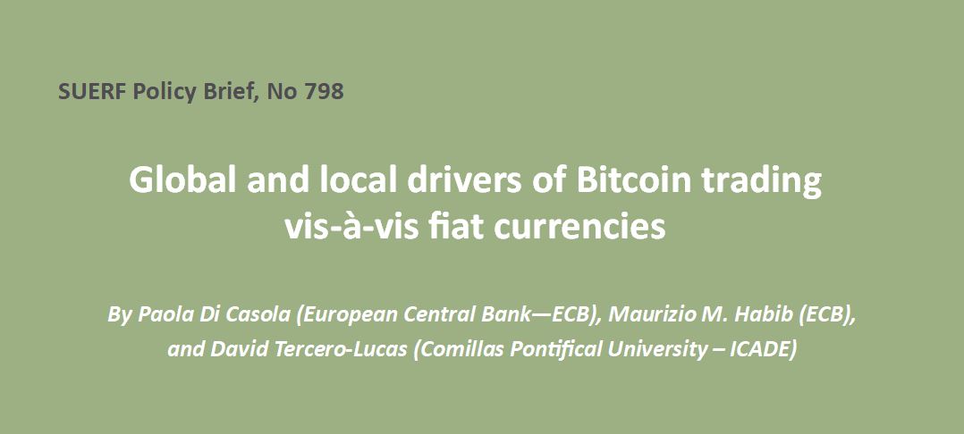 suerf_org's tweet photo. #SUERFpolicybrief “Global and local drivers of Bitcoin trading vis-à-vis fiat currencies” by @paola_casola (@ecb), @MaurizioHabib (ECB), and @David_III_L (@UCOMILLAS – ICADE) https://t.co/Vk6dShZ7eW
#DigitalCurrencies #Bitcoin #PeerToPeerExchanges #FinancialDevelopment #btc https://t.co/kyL2rOS5K0