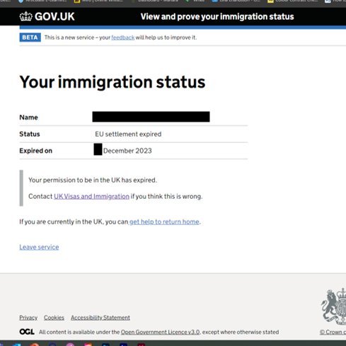 The Home Office stole Alma's status, leaving her with no way of proving her rights. One day they told her it's all fine, it will be extended, and the next: 🚨 'Your permission to be in the UK has expired'. 🚨