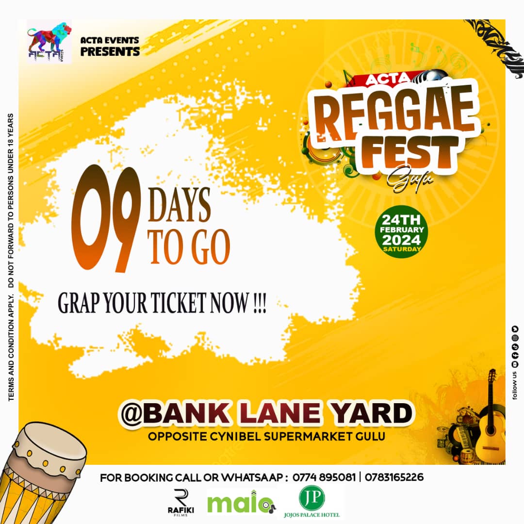 Moshug2561's tweet photo. We are remaining with 9days to vibe to the Long awaited Reggae Festival
Sponsored By @actaevents1 https://t.co/KAt50y6eX7