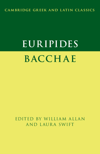 Out now! Allan and Swift's Euripides: Bacchae| An up-to-date edition, suitable for students of all levels, of one of the most widely read and performed Greek tragedies. Find out more: ☑️ cup.org/3uC5F7N