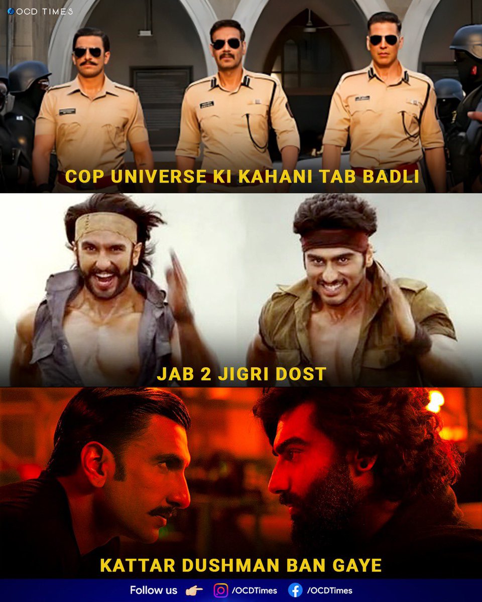 Tune mari entriyaan, dil mein baje police siren, wao wao wao 🚨
.
#OCDFilms #TigerShroff #RohitShettyPicturez #RohitShettyCopUniverse #SinghamAgain #CopUniverse  #AkshayKumar #Sooryavanshi #RanveerSingh #Simmba #AjayDevgn #Singham #ArjunKapoor #Salaar