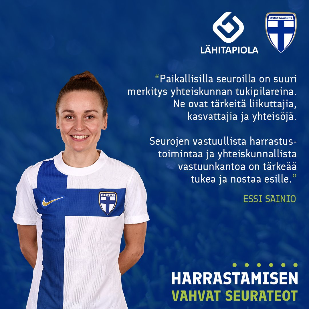 Palloliitto's tweet photo. LähiTapiola ja Palloliitto jatkavat vastuullisten seuratekojen palkitsemista! 🥳 Pääpalkinnon saajan valitsee Essi Sainio. ⭐️

Seuroja palkitaan viidessä eri kategoriassa, joista yksi tulee olemaan yleisön valitsema! Äänestä! ⤵️

https://t.co/6rM0t6mSbJ

@Lahi_Tapiola https://t.co/0NWMUYAr3n
