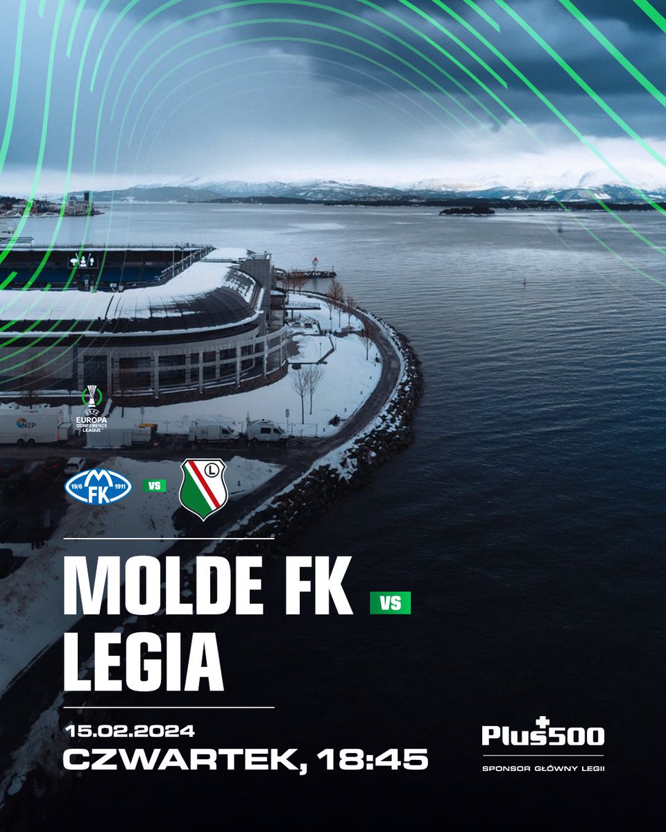 🔥 DZIŚ GRAMY! #MFKLEG #DzieńBarwowy #EndlessStory
🆚 Molde FK
🏆 @europacnfleague #UECL
⏳ 18:45
🏟 Molde
📺 <a href="/viaplaysportpl/">Viaplay Sport Polska</a>, <a href="/sport_tvppl/">TVP SPORT</a>, TVP 2  
💲 <a href="/eFortunapl/">eFortuna.pl</a> 
💪 Po zwycięstwo! <a href="/Plus500/">Plus500</a>