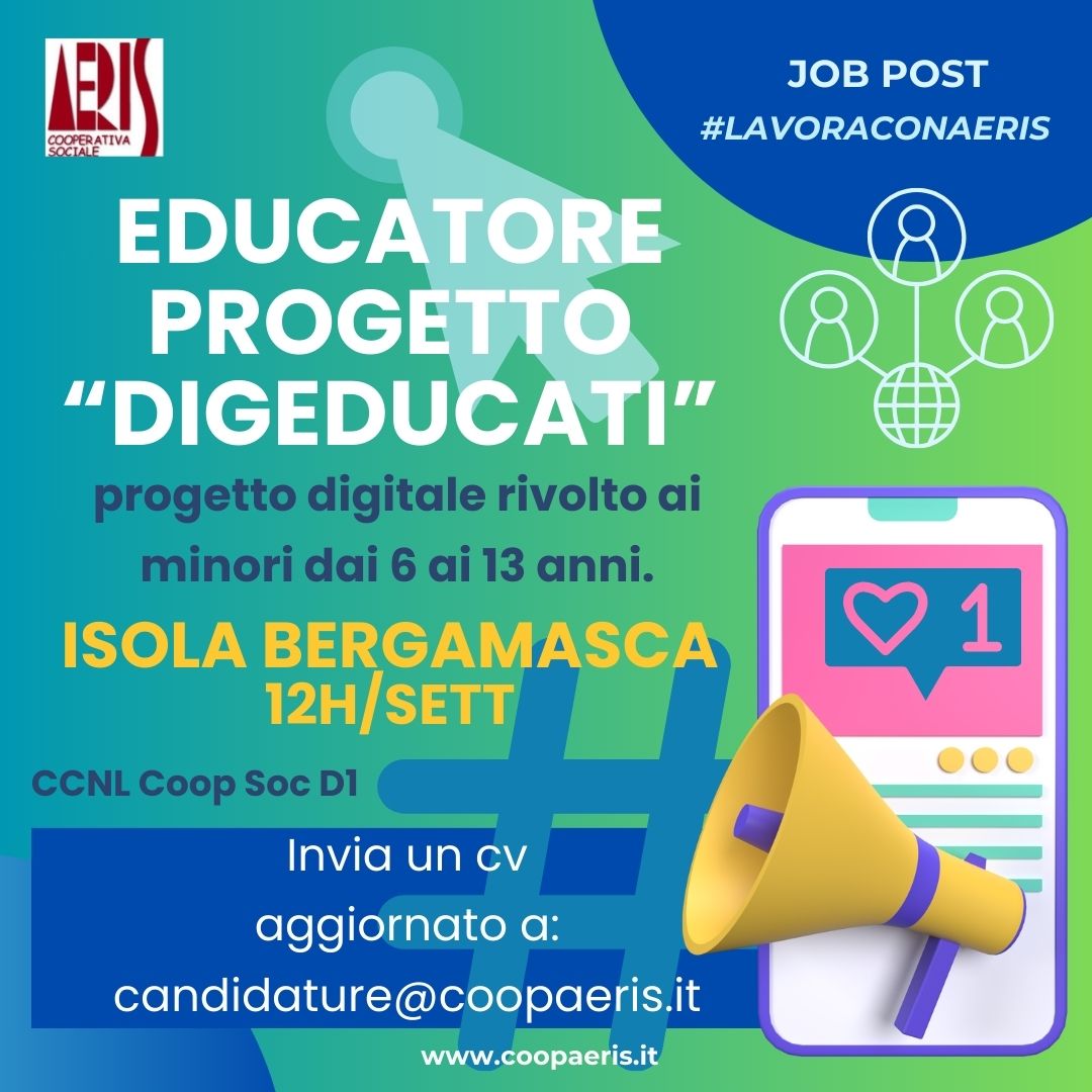 la_aeris's tweet photo. #lavoraconaeris tre offerte di lavoro nella Bergamasca!
#educazione #scuola #bergamo https://t.co/wU2b0DaTAt
