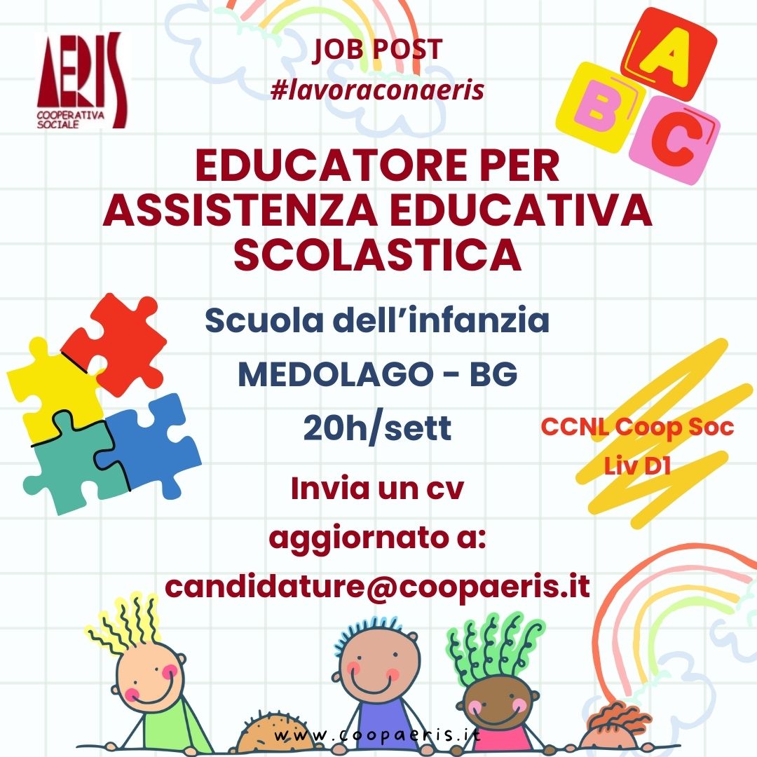 la_aeris's tweet photo. #lavoraconaeris tre offerte di lavoro nella Bergamasca!
#educazione #scuola #bergamo https://t.co/wU2b0DaTAt