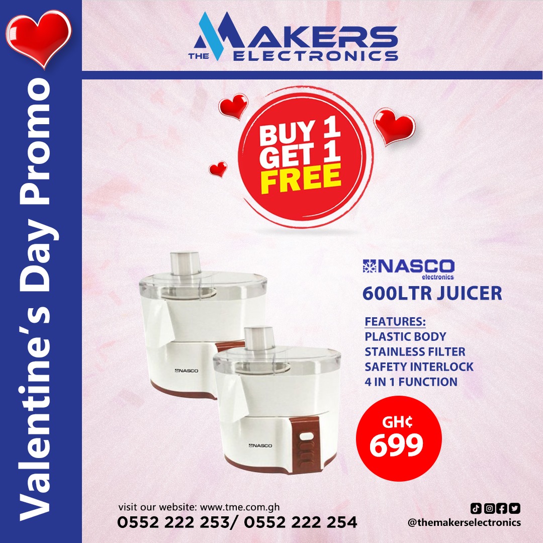 themakersgh's tweet photo. Looking for a unique Valentine's Day gift for the techie in your life? Look no further than The Makers Electronics! We have something for every hobbyist, tinkerer, and maker.
#nascowashingmachine #nasco #ghana #affordableluxury #africa #ghlifestyle #ghtiktok #themakerselectronics https://t.co/B40sk6YBwv