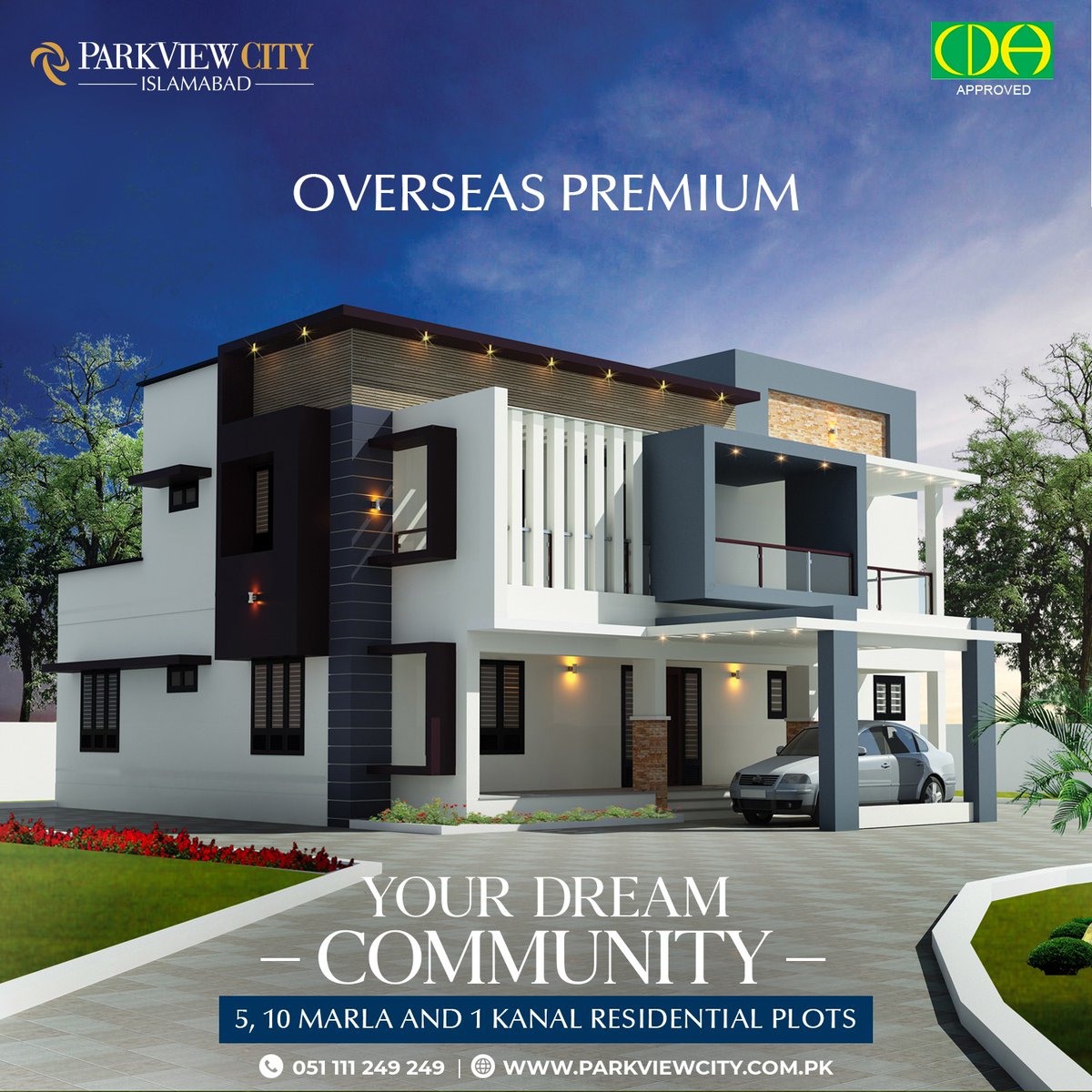 Experience unmatched luxury living in a community that is designed for you. 

5 Marla, 10 Marla, and 1 Kanal, plots are available in Overseas Premium.

For booking and details,
📲051-111-249-249 | WhatsApp: 0300-0649649

#overseaspremium #residentialplots  #parkviewcityislamabad