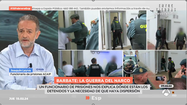 Intervención representante de <a href="/acaipsindicato/">ACAIP</a> en la mesa de debate de <a href="/EspejoPublico/">Espejo Público</a>  sobre dispersión de internos en los centros penitenciarios por seguridad

youtu.be/NLZz2jSn2gw