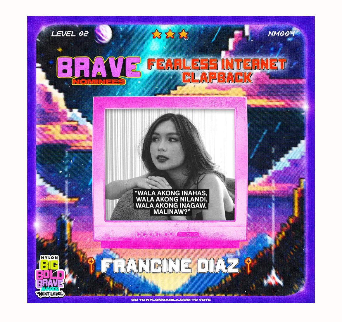 FCSDFAIRIESOFC's tweet photo. “Wala akong inahas, 
wala akong nilandi,
wala akong inagaw,
malinaw?”

Our girl #FrancineDiaz is killing it!🔥No need to hold back - voting’s unlimited and is open until Feb 28, 11:59 PHT. Let’s show her some love! Cast your votes now 😉

: https://t.co/31ar4MQfSD https://t.co/KwVMYERnTN