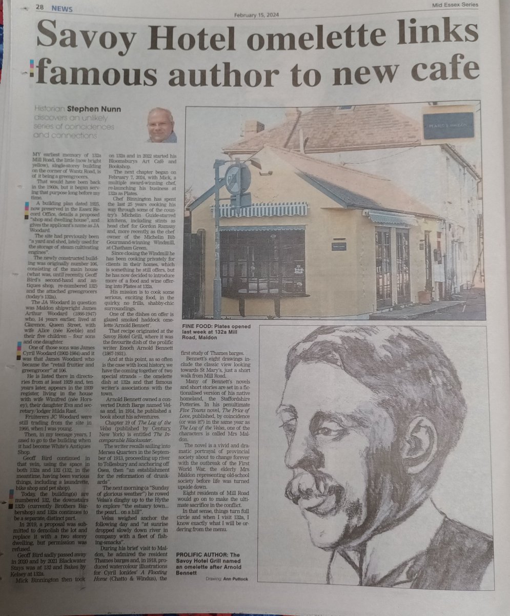 What links a Savoy omelette and a famous author with a humble building in Maldon's Mill Road? Find out in today's <a href="/maldonstandard/">Maldon and Burnham Standard</a> <a href="/mikebinnington/">Chef Mick Binnington</a>