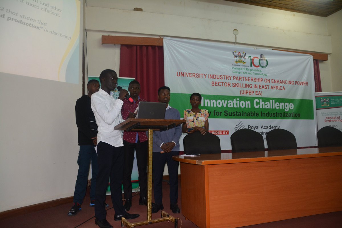 Happening now <a href="/MakCEDAT/">Makerere University CEDAT</a> is the Innovation Challenge Program for Electrical Engineering Students. Students are presenting projects to solve community energy related problems