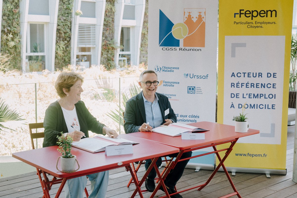 Fepemfr's tweet photo. #EnRegion #reunion
Renouvellement du partenariat de @FEPEM_Reunion avec la CGSS de la Réunion.
💬M. Sério, Directeur général :
"Partenariat de longue date avec la FEPEM, fructueux et nourri, qui nous permet de relayer des informations précises aux particuliers employeurs" https://t.co/IyTpTxZ5dw