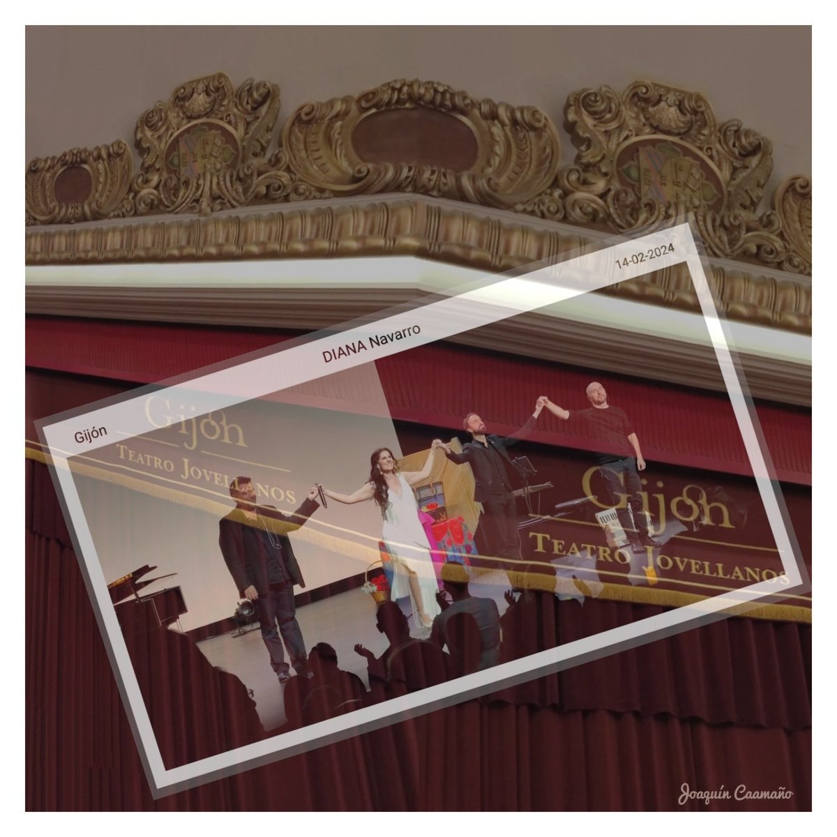 J_Caamano's tweet photo. Bello homenaje de la Gran @Diana_Navarro a Doña #ConchaPiquer en @Teatrogijon
La Copla del s.XX fué la protagonista en el s.XXI y Diana con @JulioAwadMusic  #DávidPérez (teclados y acordeón)y #ZaretOcaña (bailarín y cantante)con una sencilla fusión sobre el escenario,deslumbró https://t.co/375hwA4OCY