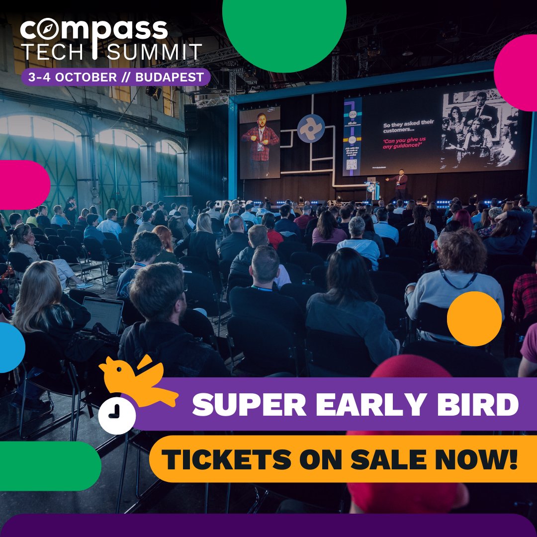 💥 Super Early Bird tickets are ON SALE! 🐤
You can now purchase your Super Early Bird ticket for just 510€ – save 80€ compared to our Early Bird price!
Get your ticket now: bit.ly/compass2024tic…