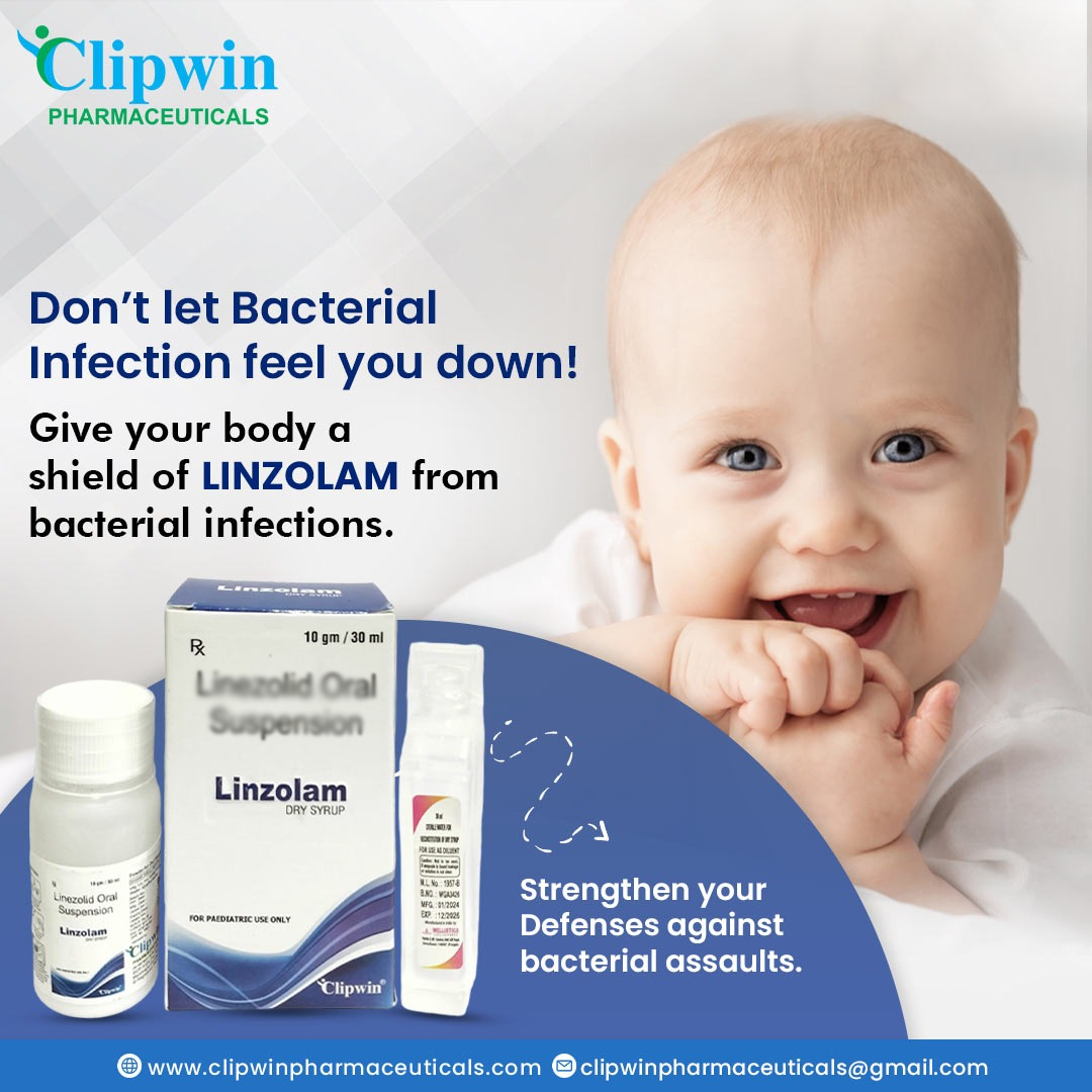 Clipwinpharma's tweet photo. Don't let those pesky bacterial infections bring you down! But don't worry, we've got your back with LINZOLAM - the ultimate shield for your body against those pesky germs.

more info:
https://t.co/fucvwU5Zh4
9501511371

#BacterialDefense #ImmunityBoost #HealthDefense #Protected https://t.co/4Hj8f84OBp