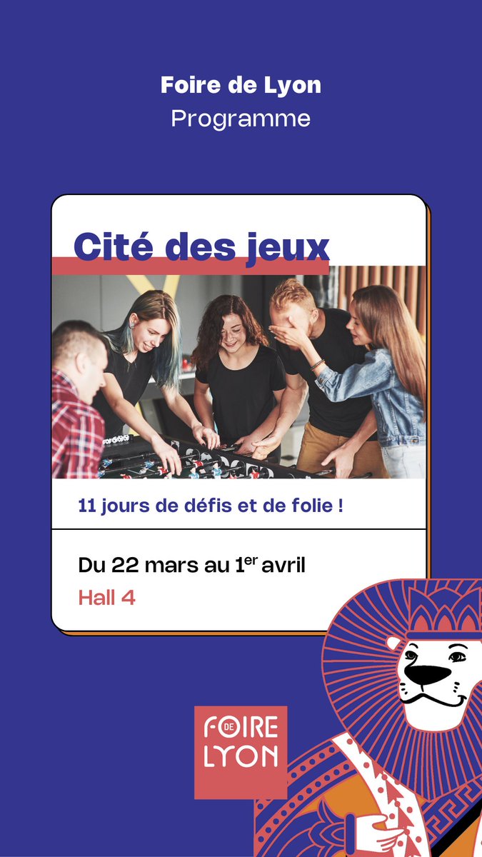 Pour être dans le thème, les visiteurs pourront retrouver la #CitéDesJeux tout au long de la Foire avec des jeux en tous genre, un food court...
#FoireDeLyon #FoireDeLyon2024