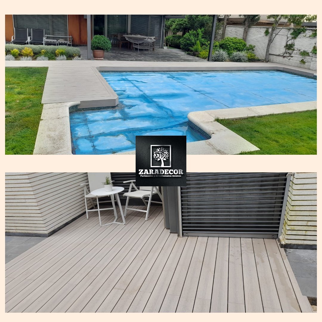 zaradecor's tweet photo. ¡Transforma tu piscina exterior con nuestra tarima tecnológica! 🏊‍♂️✨ Disfruta de un pavimento ligero, resistente al agua y de fácil mantenimiento. #InstalaciónDePavimentos #TarimaTecnológica #PiscinaExterior
#zaradecorpavimentos🌼🌞🤿 https://t.co/DHgRngnve6