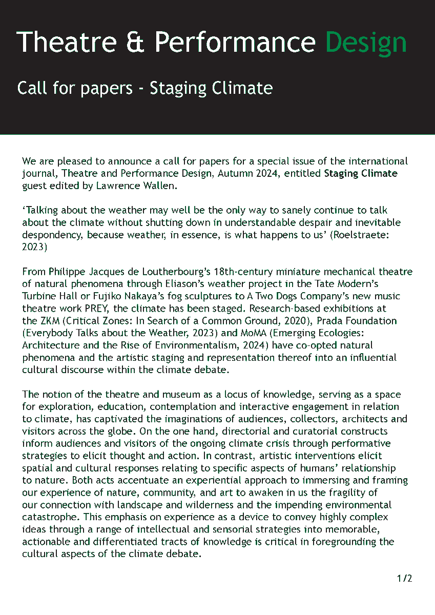 Theatre & Performance Design Journal tweet media