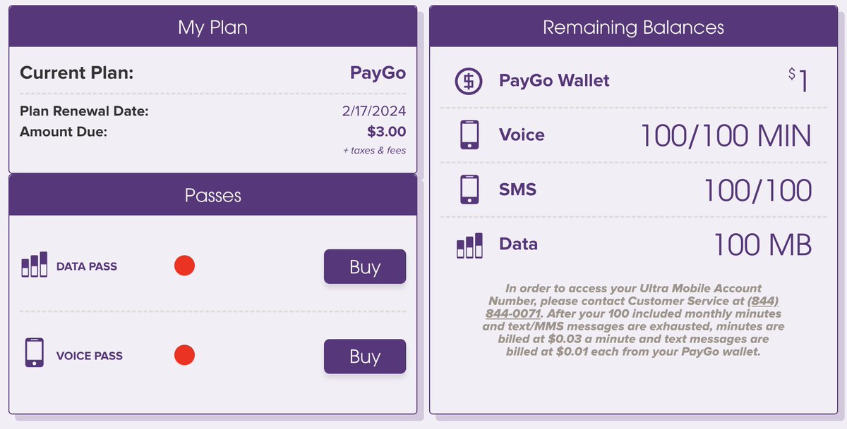 #Ultramobile #PayGo
Ultramobile PayGo is Rubbish, the recharged amount is not added to the balance. 20$ has disappeared and no billing record 这个卡废了，充了 2 次10$都被吞了，有充值记录，余额去不增加，没消费记录。 国内用户慎用！！