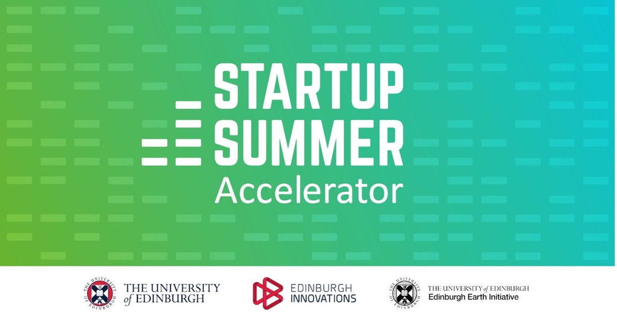 The incredible Startup Summer Accelerator by <a href="/EdinInnovations/">Edinburgh Innovations - Find us on Bluesky 🦋</a> is back for 2024! Sponsored by <a href="/edinburghearth/">Edinburgh Earth Initiative</a>, this 12-week programme will help #sustainablestartups develop with £3,000 in #funding, expert support, and advice. Find out more via eil.ac/StartupSummer