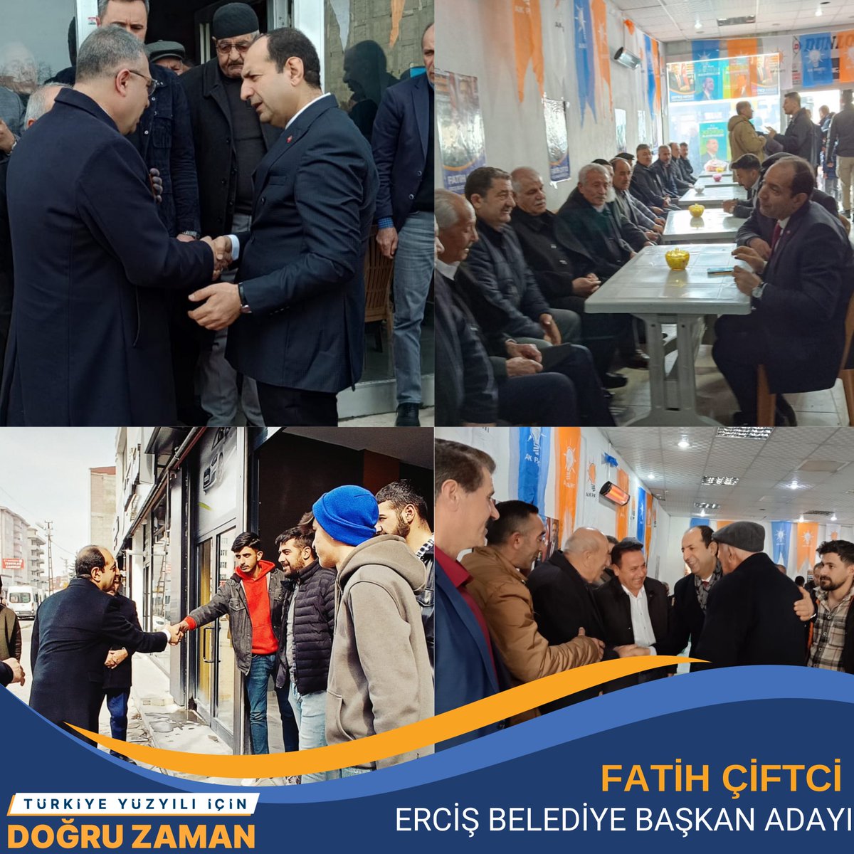 İlçe seçim ofisimizi ziyaret eden vatandaşlarımız, Belediye Başkan adayımız sayın Fatih Çiftci'yi tebrik edip,hayırlı olsun dileklerinde bulundular. Halkımızın göstermiş olduğu ilgiye teşekkür ederiz.
<a href="/Fatihciftcivan/">Fatih Çiftci</a> 
<a href="/K_Turkmenoglu_V/">KAYHAN TÜRKMENOĞLU</a> 
<a href="/emreguray65/">Emre Güray</a> 
<a href="/Burhan_Kayaturk/">Burhan Kayatürk</a>
