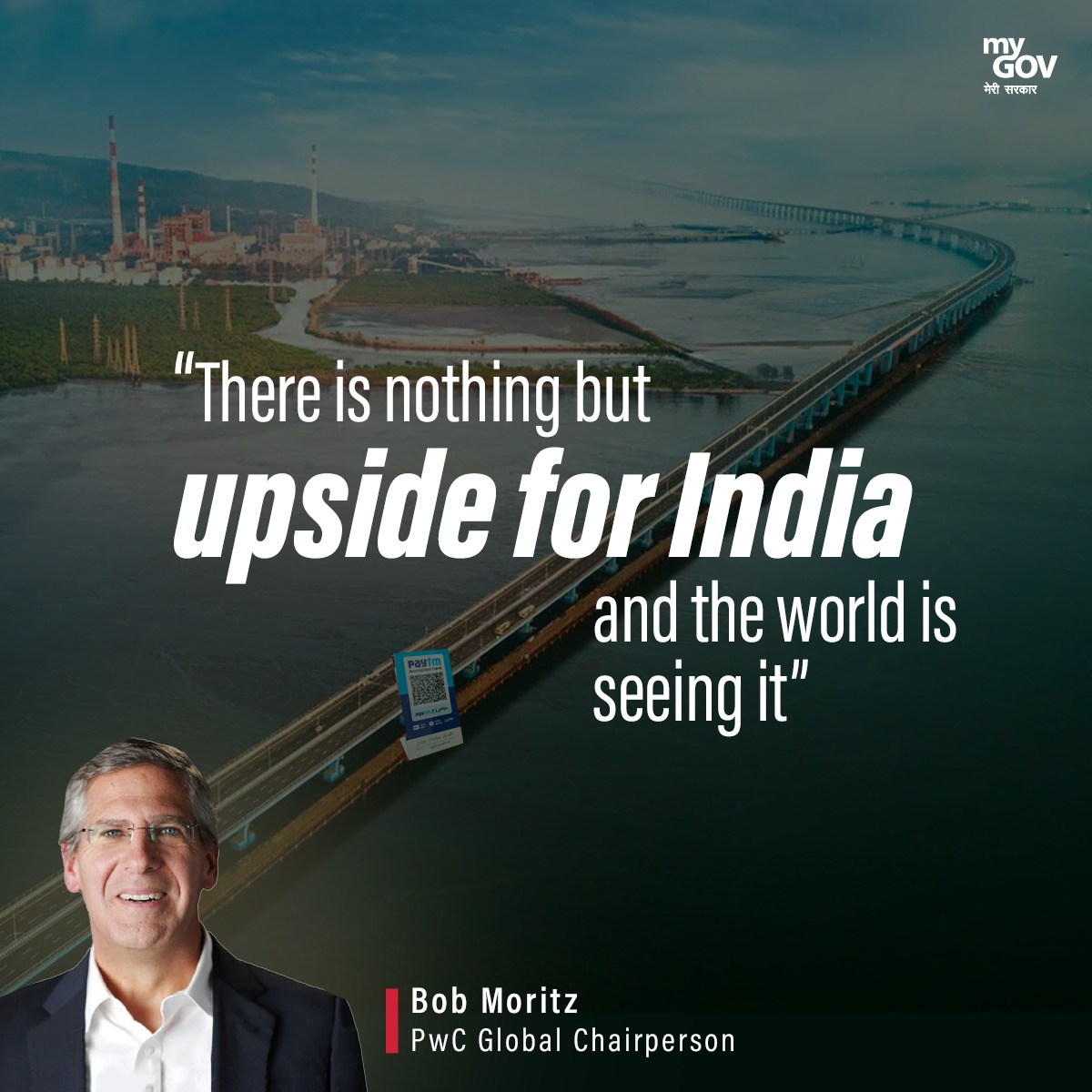 @FredKempe @MartinRaiser There is nothing but upside for India and the world is seeing it: @Bob_Moritz, PwC Global Chairperson

#EconomicPowerhouse #DigitalIndia #GlobalInfluence