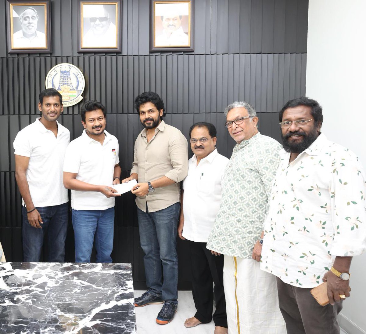 Dear Udhaya, I sincerely thank u as a friend, producer, actor and now sports minister of Tamil Nadu govt for your contribution to our South Indian artistes association building efforts and your willingness to finish it as early as possible and also coming forward to help in any