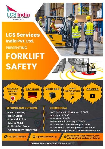 india_lcs's tweet photo. Elevate forklift safety with LCS India ! Our GPS device offers 🆘Button, Arc Light, Voice Box, Driver identification Key, and Live Streaming Camera.  Ensure a secure workplace by monitoring speed, braking, and routes. Contact us for tailored solutions! #Lcsindia #WorkplaceSafety https://t.co/a7RBVBHokn