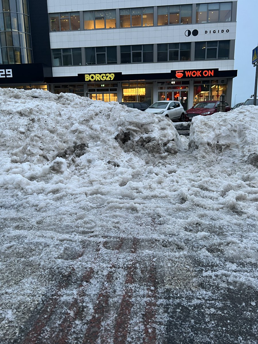 Það snjóar náttúrulega svo mikið og ört að það er ómögulegt að halda þessu greiðu.